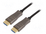 Cable | HDMI plug,both sides | 15m | black | metal
