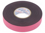 Tape: self-amalgamating | black | 19mm | L: 6.7m | Thk: 0.76mm | -40&divide;80&deg;C