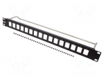 Mounting adapter | patch panel | rack | screw | 29mm | UNC 4-40 | SLIM