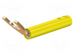 Laboratory connector: fork terminals | plug | 20A | yellow | &Oslash;max: 6mm