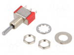Switch: toggle | Pos: 3 | SP3T | ON-OFF-ON | 2A/250VAC | 5A/28VDC | 10m&Omega;
