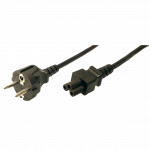 Logilink | Black CEE7/7 Schuko | C5 coupler