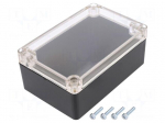 Enclosure: multipurpose | X: 90mm | Y: 135mm | Z: 55mm | ABS | black | IP65