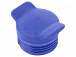Protection cover | male | IP67,IP6K9K | external thread | blue