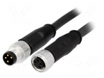 Cable: for sensors/automation | M8 | PIN: 4 | unshielded | 0.5m | plug