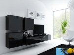 Cama Living room cabinet set VIGO 23 black/black gloss