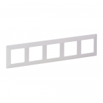 Plate Valena Life - 5 gang - white