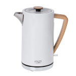Adler | Kettle | AD 1347w | Electric | 2200 W | 1.5 L | Stainless steel | 360&deg; rotational base | White