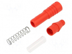Enclosure for connectors: banana | 32A | red | 52mm