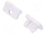Cap for LED profiles | white | 20pcs | ABS | SLIM8