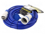Extension lead | 3x2.5mm2 | 15m | PUR | blue | Sockets no: 1 | 16A