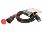 Extension lead | 3x2.5mm2 | 5m | rubber | black | Sockets no: 1 | 16A