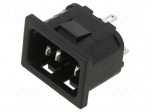 Connector: AC supply | socket | male | 10A | 250VAC | C14 (E) | IEC 60320