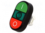 Switch: double | 22mm | Stabl.pos: 1 | green/red | MLB-1 | IP66 | flat