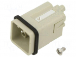 Connector: HDC | contact insert | male | CQ | PIN: 13(12+1) | 10A | 400V