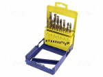 Drill set | for metal | high speed steel cobalt HSS-Co | 19pcs.