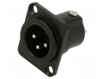 Connector: XLR | socket | male | AC | 15A | 133V | PIN: 3 | IP40 | straight