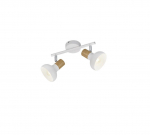 Trio Latika spotlight 2-pc E14 matt white/wood gaismeklis R81522031 4017807577020