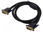 Cable | DVI-D (24+1) plug,both sides | PVC | textile | 2K,QHD 1440p