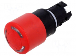 Switch: emergency stop | 22mm | Stabl.pos: 2 | red | IP66,IP67,IP69K