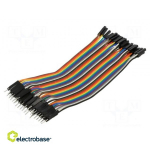 &Uuml;henduskaabel | P: 150 mm | mees-naine | PIN:40 | segatud v&auml;rvid