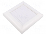 Ventilation grille | ABS | white | 174x174x41mm | &Oslash;100mm | 20pcs.