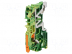Splice terminal: rail | 2104 | 32A | 800V | push-in | yellow-green