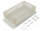 Enclosure: multipurpose | X: 106mm | Y: 208mm | Z: 56mm | ABS | grey