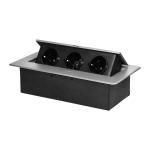 Uued tooted // Gniazdo meblowe wpuszczane w blat z płaskim frezowanym rantem, 3x2P+Z (Schuko), srebrne