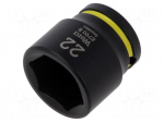 Socket | 6-angles,socket spanner,impact | HEX 22mm | 3/8" | IMPAKTOR