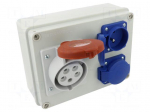 Electric switchboard | IP44 | wall mount | ABS | Thread: PG16