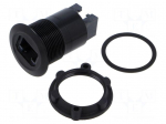 Adapter | RJ45 socket,both sides | Body: black | Thread: M22 | 1&divide;10mm