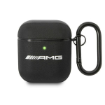 Back panel cover Mercedes-Benz  AMG AMA2SLWK AirPods cover black/black Leather