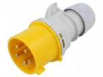Connector: AC supply | plug | male | 32A | 110VAC | Shark | IEC 60309