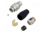 Connector: circular | push-pull | plug | PIN: 4 | 1A | HR25 | gold-plated