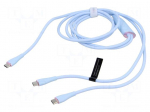 Cable | USB 2.0 | USB C plug,USB C plug x2 | nickel plated | 1.5m