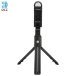 Riff K10-S Universal wireless selfie stick (expand 70cm) with Tripod / Mirror / Led light / Shutter button Black