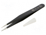 Tweezers | Blade tip shape: sharp | Tweezers len: 110mm | ESD