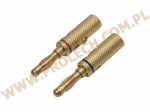 &Uuml;hendused // Different Audio, Video, Data connection plug and sockets // 9899# Wtyk banan złoty skręcany mały czarny