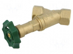 Slant valve | 16bar | brass CW617N | Thread: G 1/2" internal | 1501