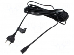 Cable | CEE 7/16 (C) plug,IEC C7 female | 10m | black | 2.5A | 230V
