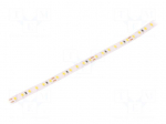 LED tape | white warm | 2835 | 24V | LED/m: 120 | W: 8mm | 120&deg; | IP20