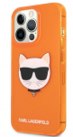 Back panel cover Karl Lagerfeld Apple iPhone 13 Pro Fluo TPU Choupette Head Case Orange