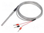 Sensor: temperature | Pt100 | Working part len: 80mm | Probe dia: 4mm