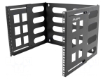 Wall mounting element | 8U | black | Standard: 19"