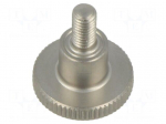Knob | &Oslash;: 12mm | Ext.thread: M3 | 6mm | H: 7.5mm | knurled