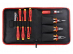 Tools set: pliers, insulation screwdrivers | case | 1kV | 11pcs.