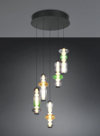 Trio Minerva LED piekarama lampa 5-pc 42 cm multicolor brushed steel 334330517 4017807663211