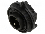 Connector: circular | socket | male | PIN: 2 | 12A | 277V | IP68,IP69K
