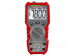 Digital multimeter | LCD | (6000) | 3x/s | VDC: 600mV&divide;1kV | VAC: 6&divide;750V